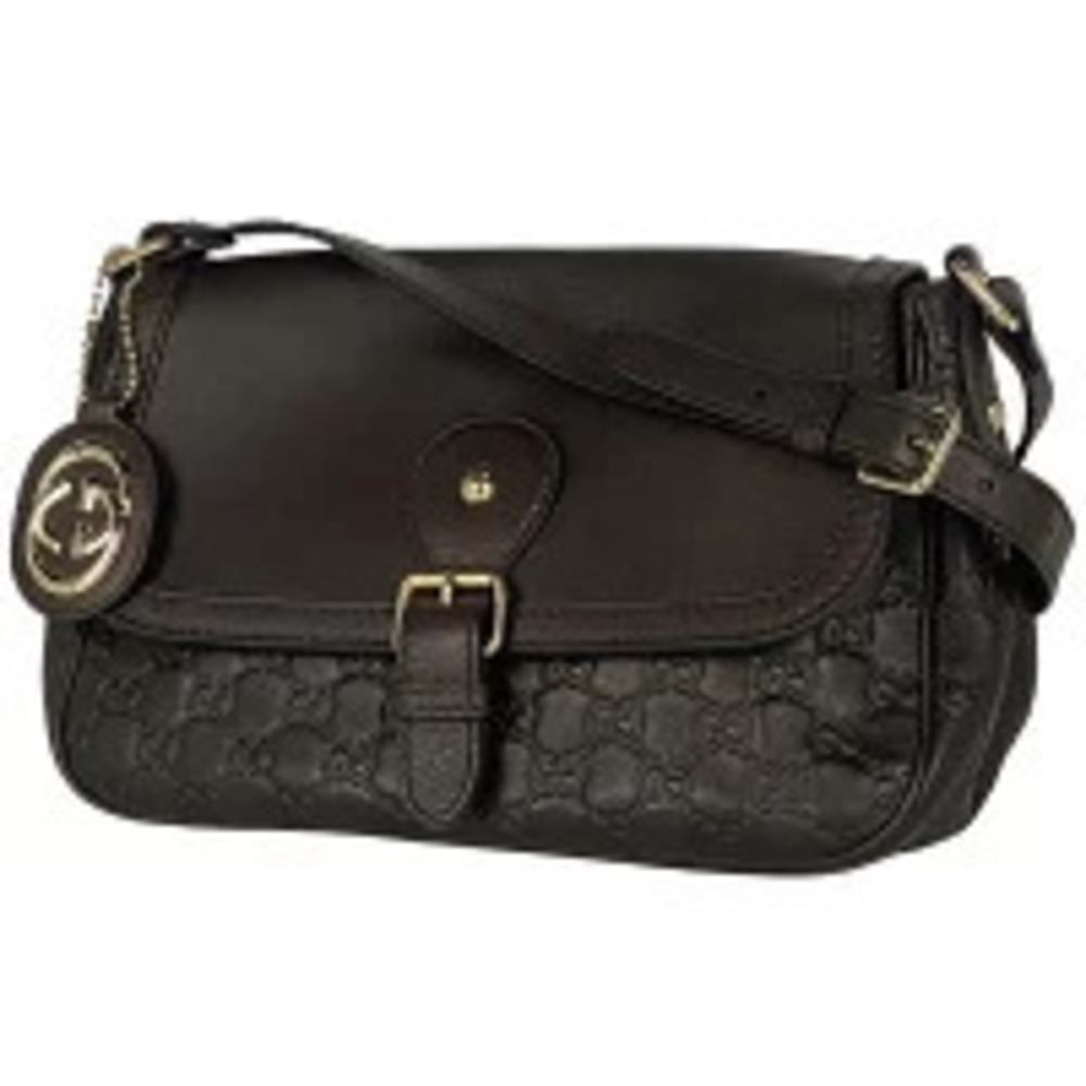 Gucci Guccissima Shoulder Bag GG Signature Shima Guccissima Leather Brown